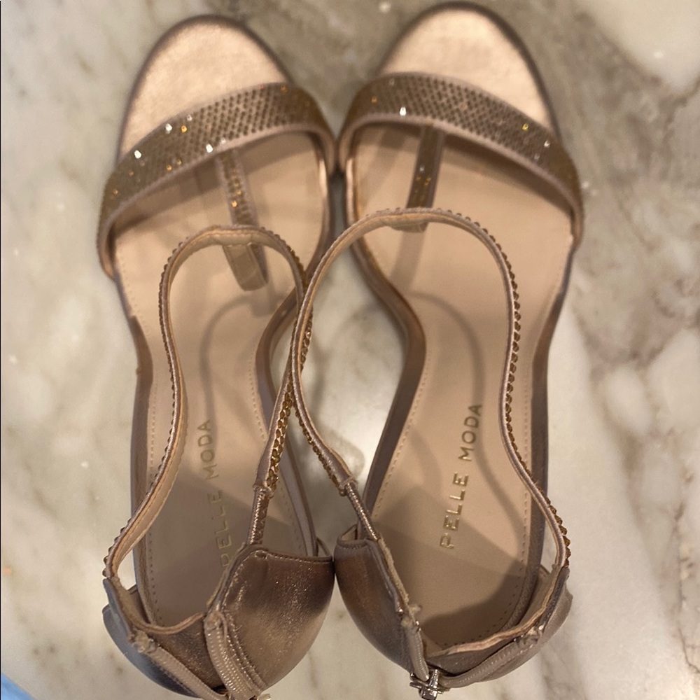 Pelle Moda Gold Sandals